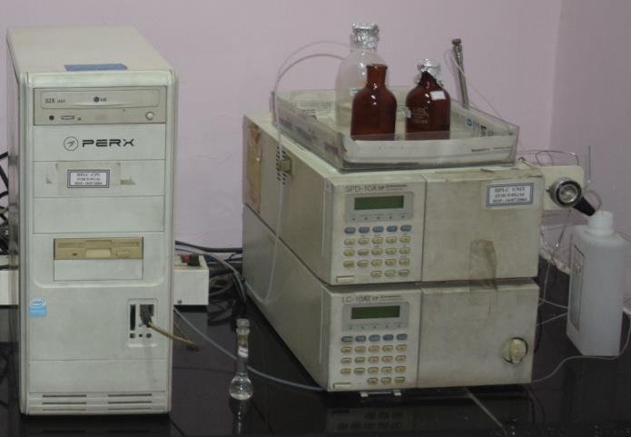 High Performance Liquid Chromatography (Jasco HPLC-400)